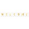 8" White and Yellow All Year-Round Occasions Foil "Welcome" Streamer view 1