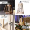 14 Inch Rustic Wooden Candle Lantern, Decorative Candle Lantern Tabletop Centerpiece, Mantle, Wall Hanging, or Garden Display, Indoor & Outdoor Use view 4