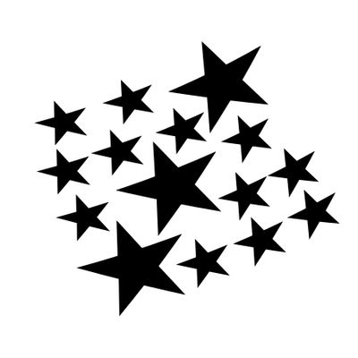 Choose 2 Colors Stars Vinyl Wall Graphic Decals Stickers - 2 & 4 inch (Custom - 30 Decals)