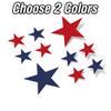 Choose 2 Colors Stars Vinyl Wall Graphic Decals Stickers - 2 & 4 inch (Custom - 30 Decals) view 2