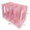 Table Magazine Rack, DIY Wooden Book Magazine Rack for Adult Student-Blanc Chaud view 2