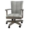 Tobias Designs Inc. Swivel Wood Dining Caster Chair 400 on Wheels in Natural Fun view 1