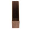 Cabilock 1pc Wooden Book Storage Box Chic Organizer for Office Home Large Capacity File Holder for Books Magazines and Documents Walnut Finish Stylish Desk Storage view 1