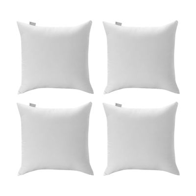 Acanva Throw Pillow Inserts for Bed Couch Sofa, Ultra Soft Polyester Filling for Decorative Cushion Square Sham Form, 20"x20", 4 Pack, White