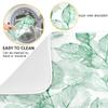 Absorbent Dish Drying Mat for Kitchen Counter - Green Leaf Microfiber Drying Pad, Reversible Drainer Mats for Countertop, Large 18 x 24 inch view 2