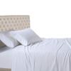 1200-Thread-Count Best 100% Egpytian Cotton 4PC Bed Sheet Set Emperor Size Fit 6-10" Inches Deep Pocket (Stripe, White) - Machine Washable view 1