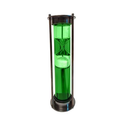 A.A.Nauticals - 7 Inch Colourful Water Filled Tube Floating Sand Timer Hourglass - Handmade Rustic Dcor, for Home and Office Desk Decoration (Green)