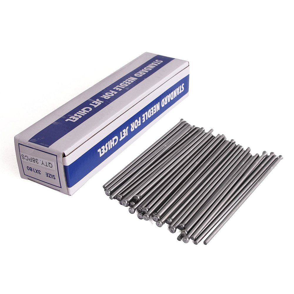 SWANSOFT 5Inch Descaling Needles, Manganese Steel Replacement Needles, 38Pcs Replacement Needle Set for Needle Scaler