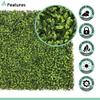 SunnyRoyal 3 Pieces 20" x 20" Artificial Boxwood Panels Grass Wall Greenery Backdrop Decor Privacy Hedge Fence Screen for Outdoor Indoor Backyard Fence Decoration (Light Green Tea) view 3