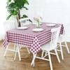 Romanstile Rectangle Vinyl Tablecloth, 100% Waterproof Buffalo Gingham Plastic Table Cloth, Heavy Duty Wipeable Checkered Table Covers for Outdoor, Camping, Picnic, Patio - 52 x 70, Burgundy view 2