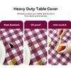 Romanstile Rectangle Vinyl Tablecloth, 100% Waterproof Buffalo Gingham Plastic Table Cloth, Heavy Duty Wipeable Checkered Table Covers for Outdoor, Camping, Picnic, Patio - 52 x 70, Burgundy view 4