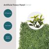ECOOPTS 20" x 20" Faux Ivy Privacy Fence Screen Artificial Boxwood Panels Topiary Hedge Plants Decoration for Home Backyard Patio Indoor Outdoor (Light Green Tea, 2 Pieces) view 3