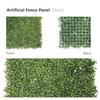 ECOOPTS 20" x 20" Faux Ivy Privacy Fence Screen Artificial Boxwood Panels Topiary Hedge Plants Decoration for Home Backyard Patio Indoor Outdoor (Light Green Tea, 2 Pieces) view 4