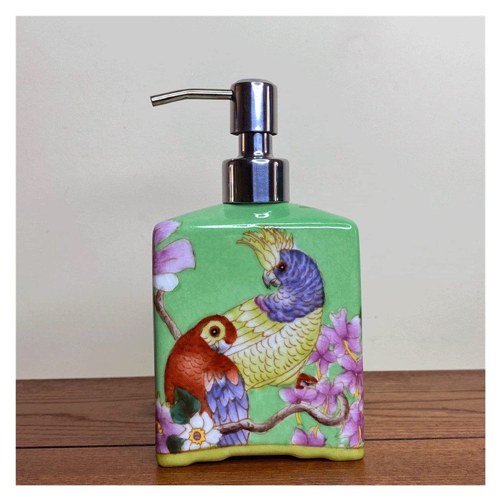 BDPP Hand-Painted Ceramic soap Dispenser can be Installed Handmade soap Dispenser high-end Kitchen and Toilet Lotion Dispenser (Size : E)