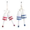 2pcs Wooden Bobber Pendant Beach Decor Rustic Home Decor Wall Hanging Mediterranean Style view 1