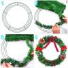 EXCEART 4pcs Iron Wreath Hoops for DIY Garland Craft Sturdy Wire Wreath Frame Black for Christmas Weddings and Holiday Decorations view 2