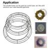 EXCEART 4pcs Iron Wreath Hoops for DIY Garland Craft Sturdy Wire Wreath Frame Black for Christmas Weddings and Holiday Decorations view 4