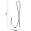 Ailejia Curtain Hooks Single Prongs Metal White Long S Hooks Pinch Pleat Drapery Hook for Window Curtain, Door Curtain and Shower Curtain 60 Pcs (Iron White) view 4