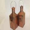 Antique Nautical Set of 2 Iron Copper Finish Maritime Ship Lantern Gift Replica view 2