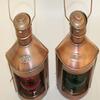 Antique Nautical Set of 2 Iron Copper Finish Maritime Ship Lantern Gift Replica view 4