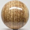 3.5" 2LBs Banded Cream Brown Aragonite Sphere Polished Natural Layered SW UV Reactive Gemstone Crystal Mineral Ball - Peru + Stand view 3