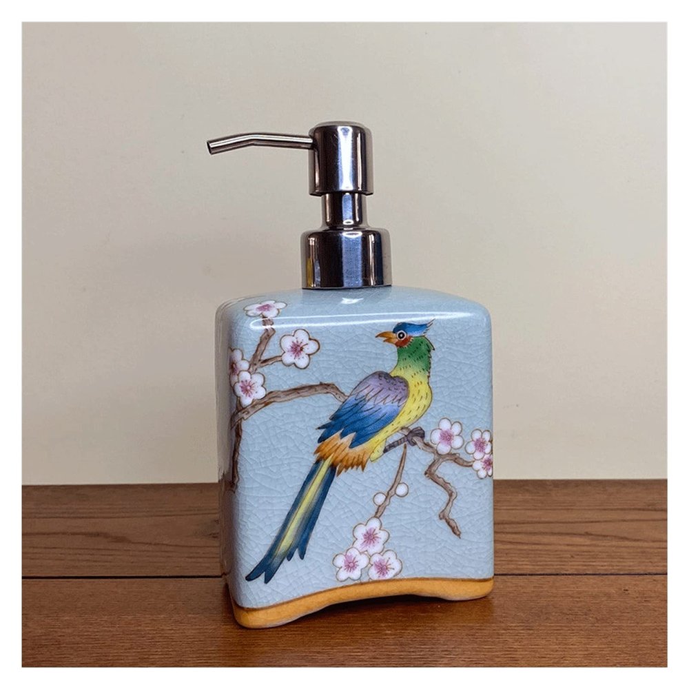 BDPP Hand-Painted Ceramic soap Dispenser can be Installed Handmade soap Dispenser high-end Kitchen and Toilet Lotion Dispenser (Size : I)