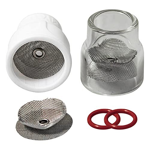 Furick Cup Dual FUPA #12 Welding Cup Kit (FU12HK) (1 Glass & 1 Ceramic Cup, O-Rings, 1 Spare Diffuser)