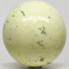 2.8" 450g Greenish Yellow Serpentine w/Golden Pyrite Cubes Crystal Carved Sphere Polished Natural Sparkling Gemstone Mineral Ball - Peru + Stand view 2