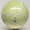 2.8" 450g Greenish Yellow Serpentine w/Golden Pyrite Cubes Crystal Carved Sphere Polished Natural Sparkling Gemstone Mineral Ball - Peru + Stand view 4