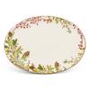 Abbott Collection 67-PINECREST-030 Pine & Berry Medium Oval Platter, White/Green view 1