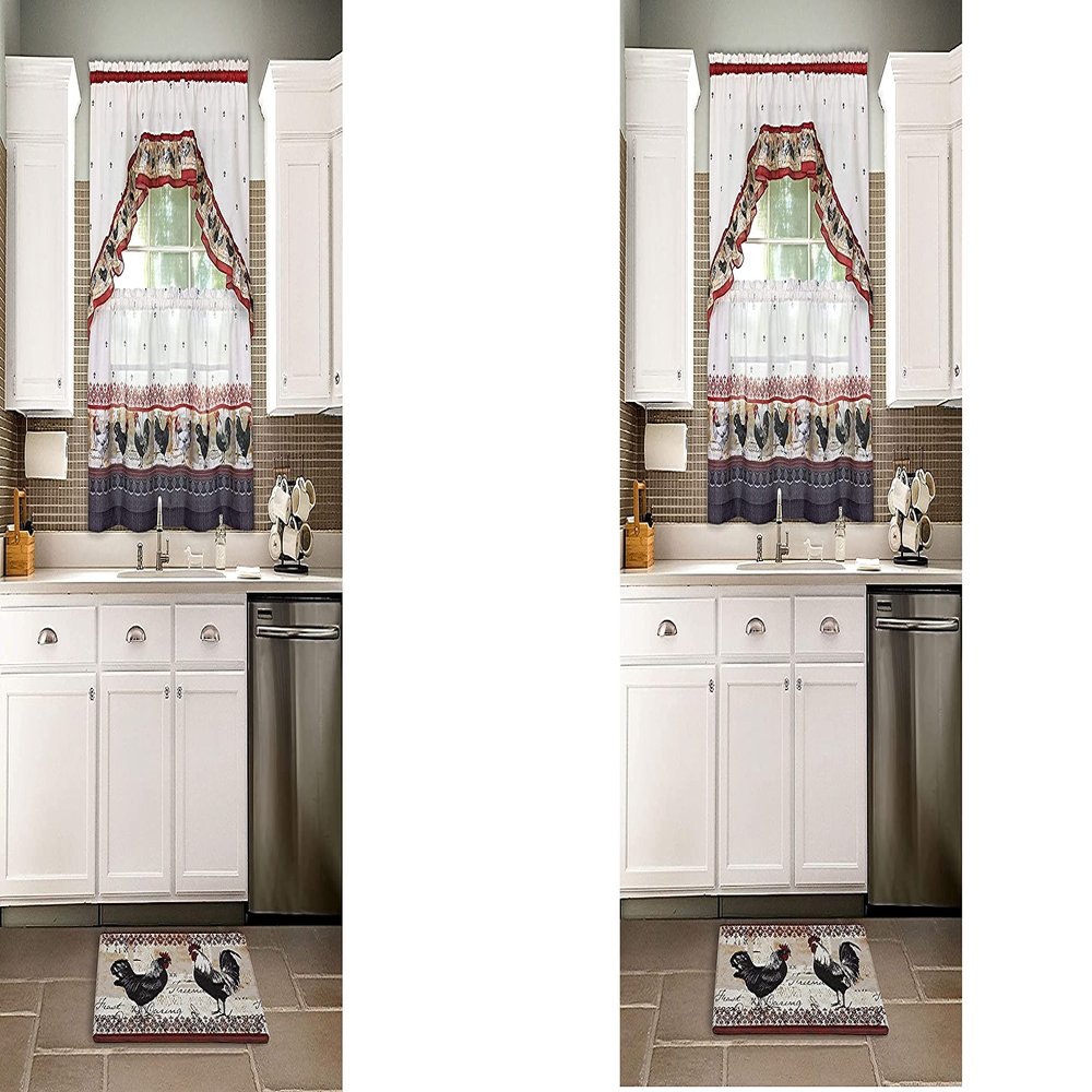 Achim Home Furnishings Anti Fatigue Mat, 18" x 30", Rooster, Multi (2)