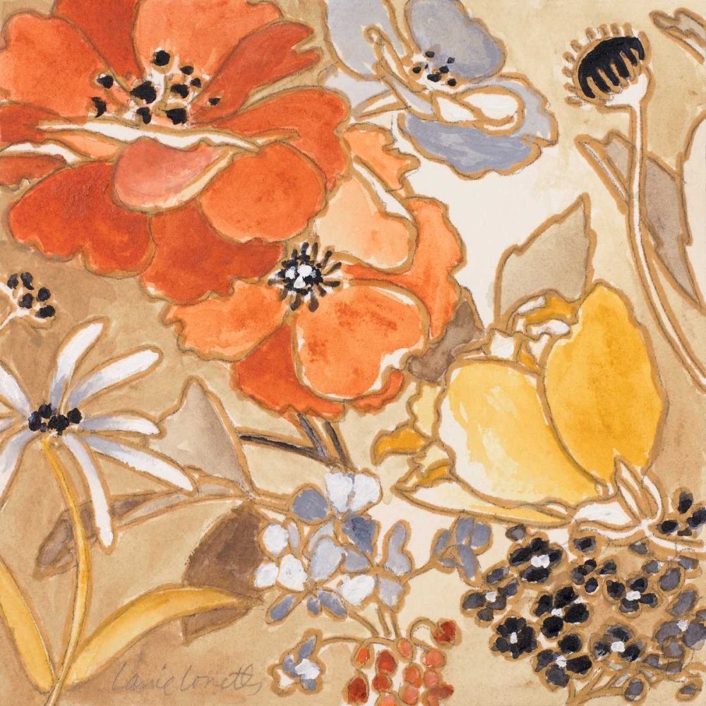 ArtExpert Le Jardin I by Lanie Loreth - 16x16 Art Print Poster