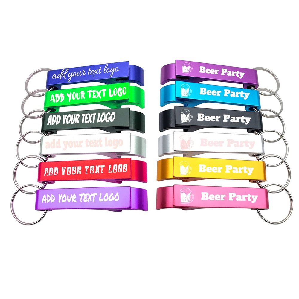 200pcs Personalized Bottle Opener Custom Aluminum Beer Bottle Opener Engraved Any Text/Logo Wedding Favors, Brewery, Bar, Anniversaries, Party, Restaurant, Birthday, Guests,Baby Shower