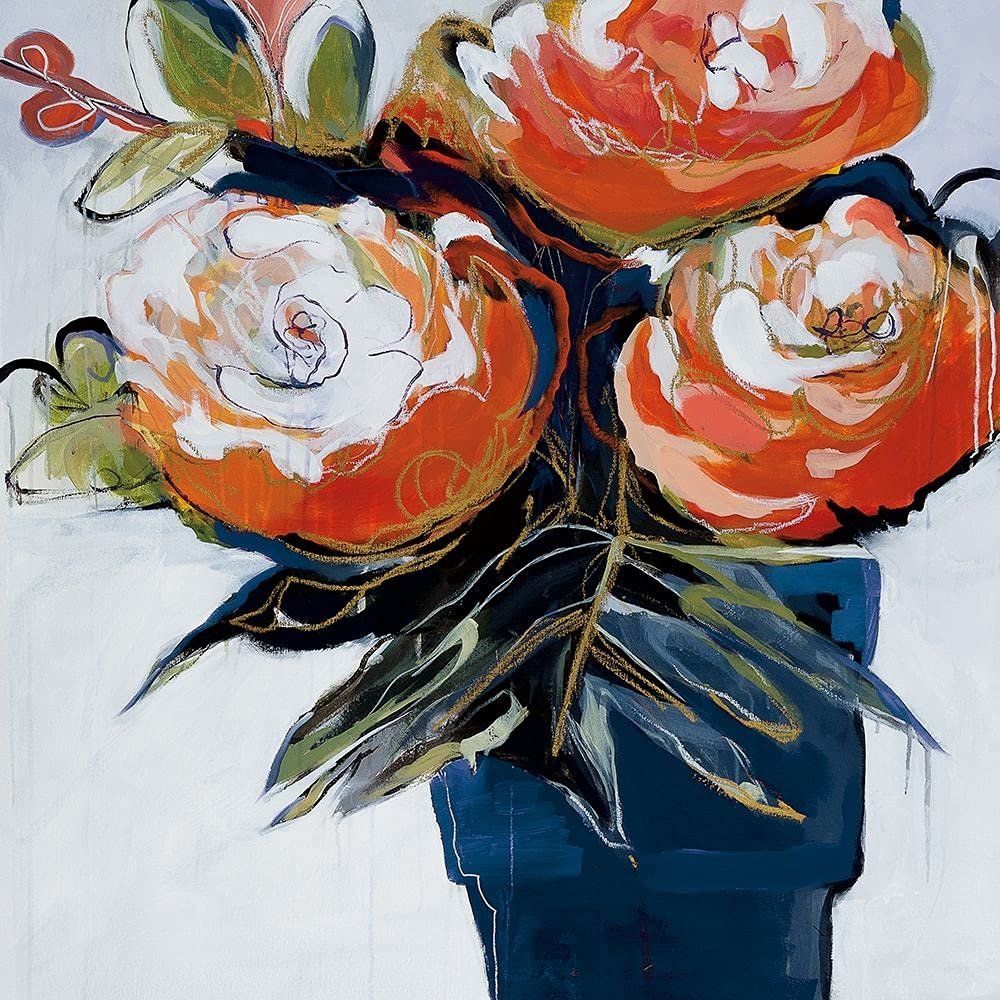 ArtExpert A Pot Of Blooms by A. Fitzsimmons - 16x16 Art Print Poster