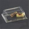 10 7.5" x 5.5" White Rectangle Dessert Plates with Clear Lids - Plastic Serving Trays for Party Platters, Wedding, Catering, Sushi, Appetizer view 3