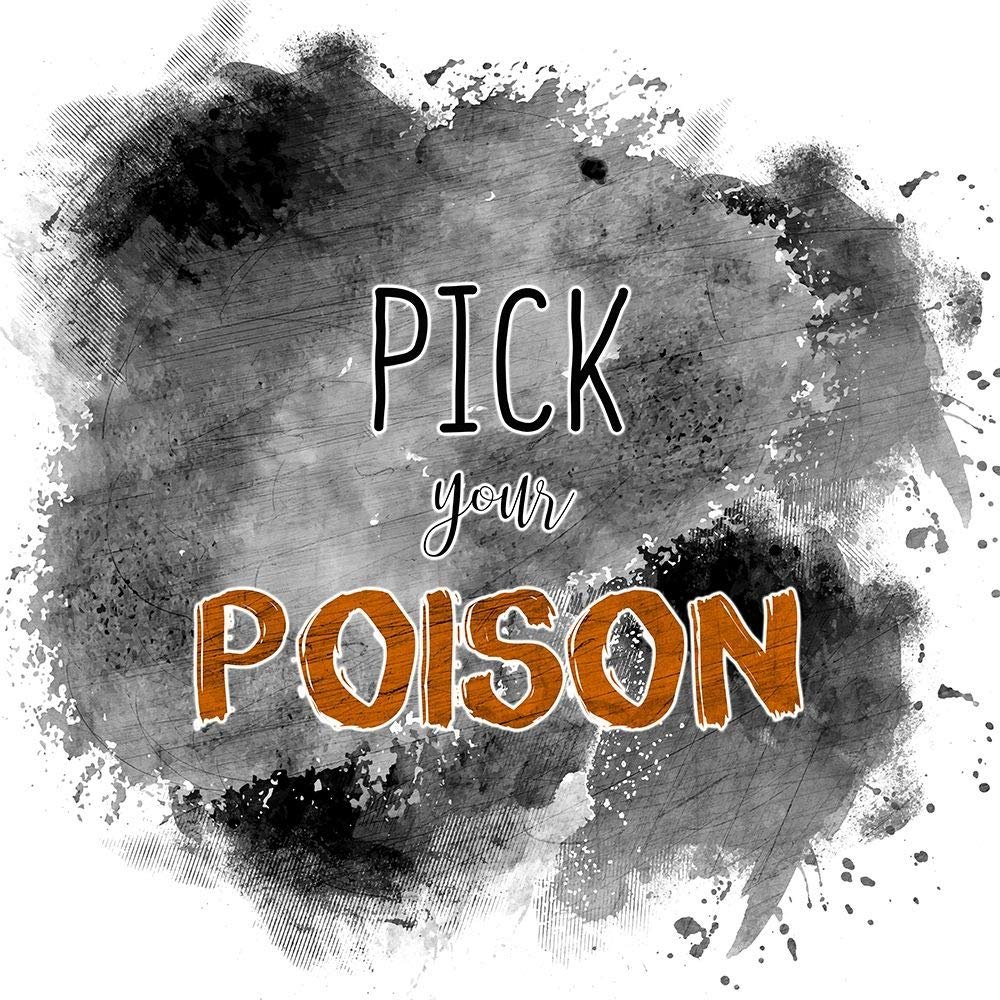 ArtExpert Pick Your Poison by Allen Kimberly - 16x16 Art Print Poster