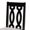 Baxton Studio Cherese Dining Chair and Dining Chair Grey Fabric Upholstered and Dark Brown Finished Wood 2-Piece Dining Chair Set view 4