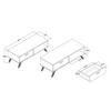 Baxton Studio Kelson Modern and Contemporary Dark Grey and Gold Finished Wood Coffee Table view 4