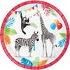 Party Animals Birthday Party Supply Pack | Zoo Animal Theme Party Bundle | Paper Dinner and Dessert Plates and Napkins for 8 People view 2
