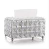 YRHH Paper Holder with Rhinestone Card Holder Office Table Accessories Face Storage Holder Towel Holder for Hotel Home-Argent view 1