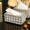 YRHH Paper Holder with Rhinestone Card Holder Office Table Accessories Face Storage Holder Towel Holder for Hotel Home-Argent view 2