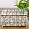YRHH Paper Holder with Rhinestone Card Holder Office Table Accessories Face Storage Holder Towel Holder for Hotel Home-Argent view 4