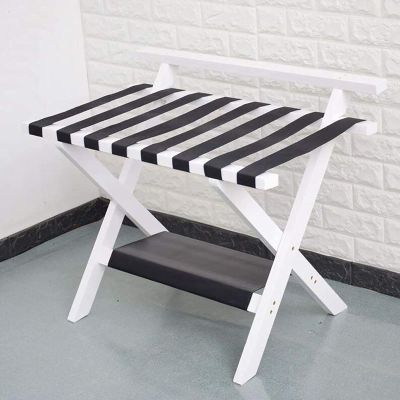 CMMC Household Luggage Rack, Foldable Luggage Rack, Stand Suitcase Shoe Rack Shelf Host Family Hotel use, Very Suitable for Your Visitors and Guest Bedroom, 805065cm (Color : White)