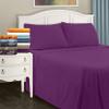 Apsley Linen Solid Color Combed Cotton 4-PCs Sheet Set Fits Mattress 18-21'' Deep Pocket Luxurious Bedding Set Heavy Rich Quality Sateen Weave Silky Soft Breathable (Emperor, Purple) view 1