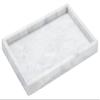 10" x 6" Moreast Real Natural Marble Vanity Tray, Genuine Marble Storage Tray for Home Decor, Large Stone Tray for Bathroom/Kitchen/Vanity/Dresser, Non-Resin/Non-Ceramic, 10 x 6 inch view 1