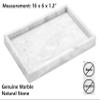 10" x 6" Moreast Real Natural Marble Vanity Tray, Genuine Marble Storage Tray for Home Decor, Large Stone Tray for Bathroom/Kitchen/Vanity/Dresser, Non-Resin/Non-Ceramic, 10 x 6 inch view 2