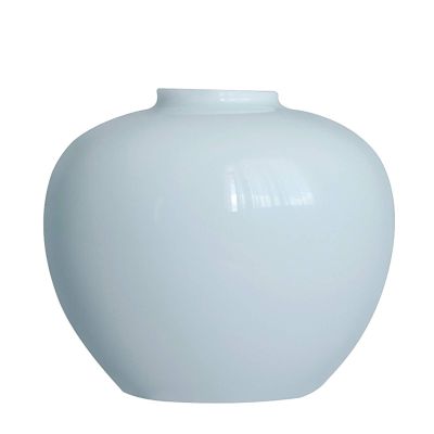 Wine Cabinet with Ceramic Vases, Round Shape Indoor Banquet Table Flower Decorative Vase Multifunction Hydroponic Vase(Size:17 * 16CM)
