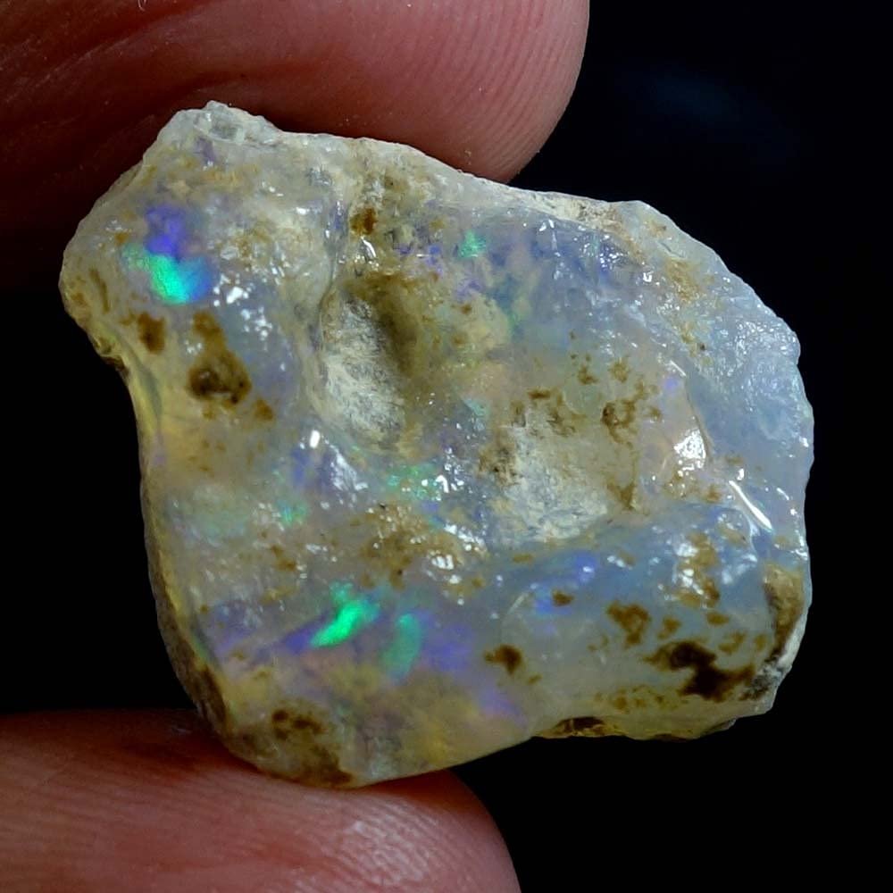 Dazzlegems 18.35 Cts AAA 100% Natural Rainbow Welo Fire Ethiopian Opal Rough Loose Gemstones-BC06-49