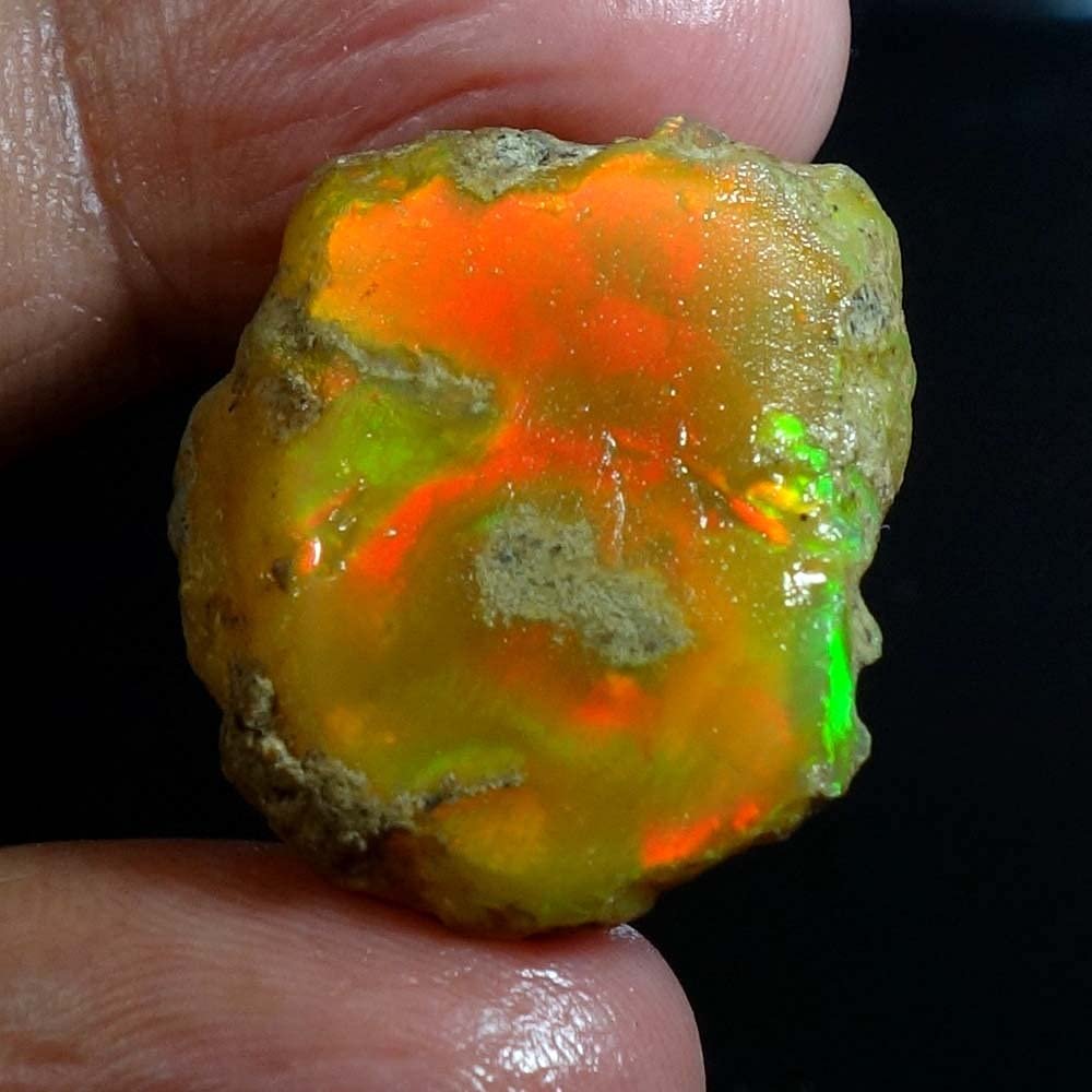 Dazzlegems 41.00 Cts AAA 100% Natural Rainbow Welo Fire Ethiopian Opal Rough Loose Gemstones-BC06-46