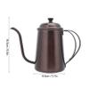 650ml Household Portable Stainless Steel Long Spout Hand Kettle Coffee Pot with Lid view 2